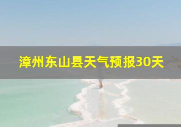 漳州东山县天气预报30天