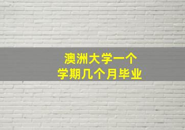 澳洲大学一个学期几个月毕业