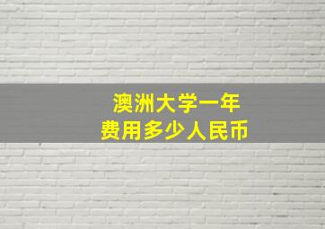 澳洲大学一年费用多少人民币