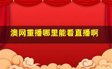 澳网重播哪里能看直播啊