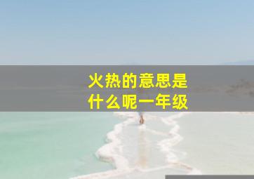 火热的意思是什么呢一年级