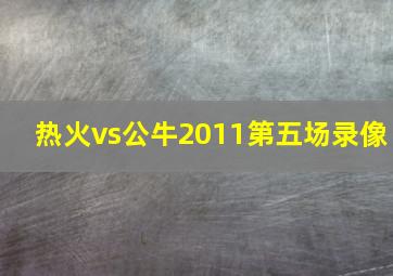 热火vs公牛2011第五场录像