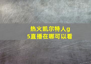 热火凯尔特人g5直播在哪可以看