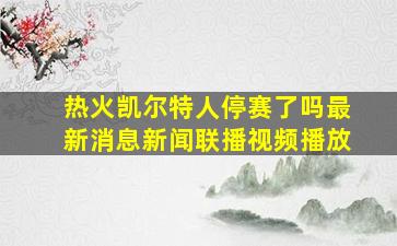 热火凯尔特人停赛了吗最新消息新闻联播视频播放