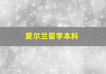 爱尔兰留学本科