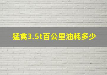 猛禽3.5t百公里油耗多少