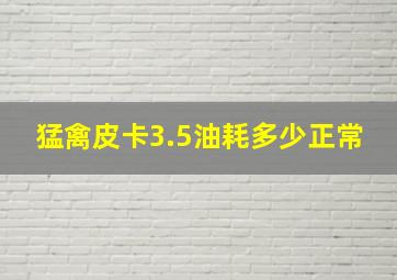 猛禽皮卡3.5油耗多少正常