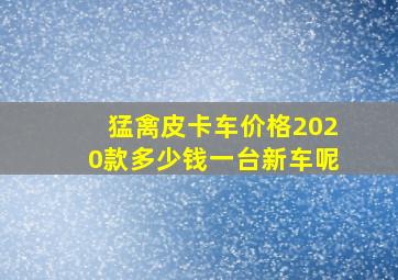 猛禽皮卡车价格2020款多少钱一台新车呢