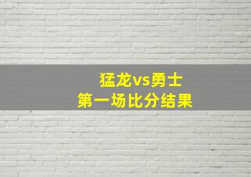 猛龙vs勇士第一场比分结果