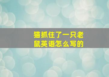 猫抓住了一只老鼠英语怎么写的