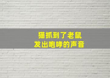 猫抓到了老鼠发出咆哮的声音