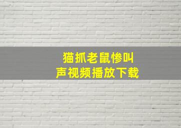 猫抓老鼠惨叫声视频播放下载