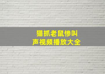 猫抓老鼠惨叫声视频播放大全