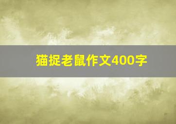 猫捉老鼠作文400字