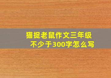 猫捉老鼠作文三年级不少于300字怎么写