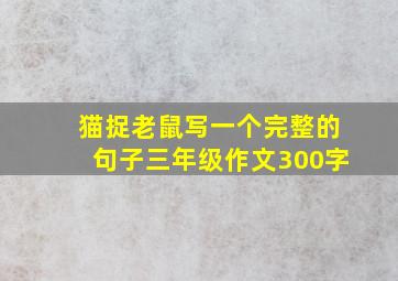 猫捉老鼠写一个完整的句子三年级作文300字