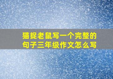 猫捉老鼠写一个完整的句子三年级作文怎么写