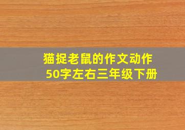 猫捉老鼠的作文动作50字左右三年级下册