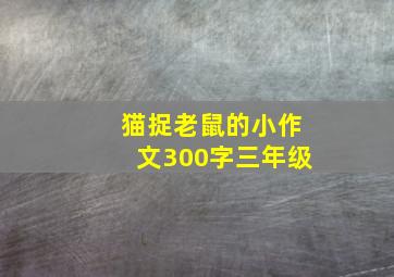 猫捉老鼠的小作文300字三年级