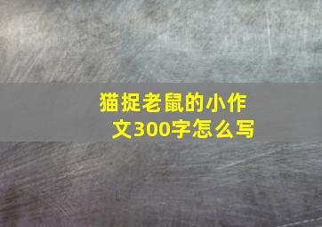 猫捉老鼠的小作文300字怎么写