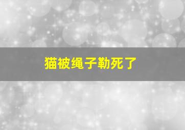 猫被绳子勒死了