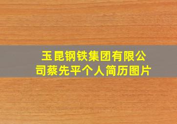 玉昆钢铁集团有限公司蔡先平个人简历图片