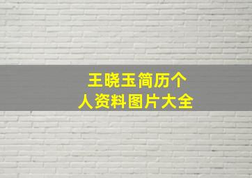 王晓玉简历个人资料图片大全