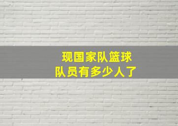 现国家队篮球队员有多少人了