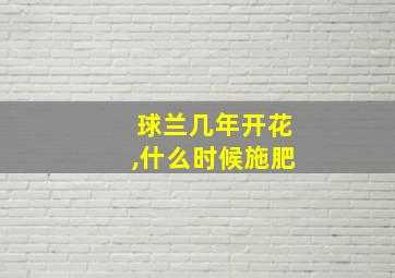 球兰几年开花,什么时候施肥