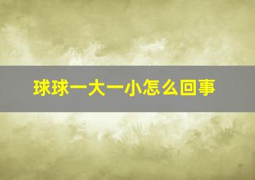 球球一大一小怎么回事