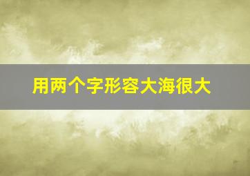 用两个字形容大海很大