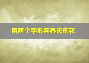 用两个字形容春天的花