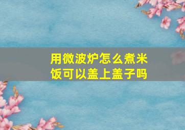 用微波炉怎么煮米饭可以盖上盖子吗