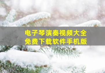 电子琴演奏视频大全免费下载软件手机版