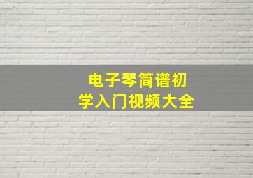 电子琴简谱初学入门视频大全