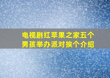 电视剧红苹果之家五个男孩举办派对挨个介绍