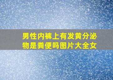 男性内裤上有发黄分泌物是粪便吗图片大全女