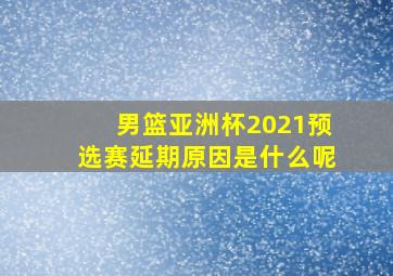 男篮亚洲杯2021预选赛延期原因是什么呢