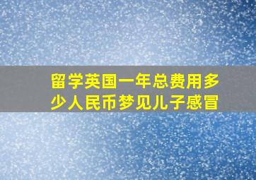 留学英国一年总费用多少人民币梦见儿子感冒