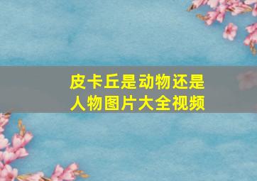 皮卡丘是动物还是人物图片大全视频