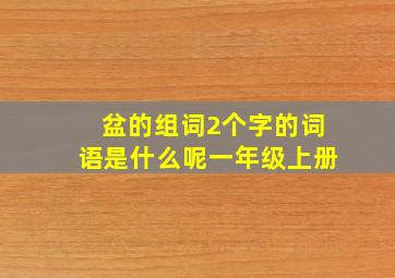 盆的组词2个字的词语是什么呢一年级上册