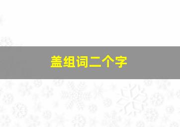 盖组词二个字