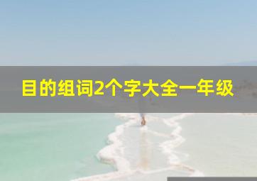 目的组词2个字大全一年级