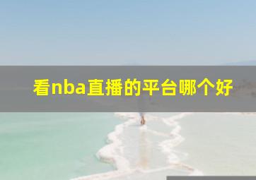 看nba直播的平台哪个好