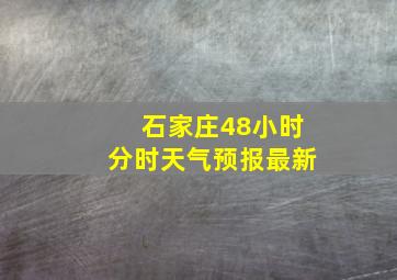 石家庄48小时分时天气预报最新