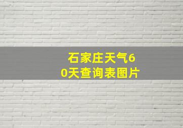 石家庄天气60天查询表图片