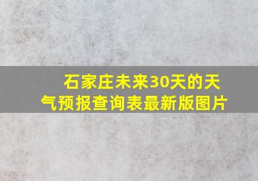 石家庄未来30天的天气预报查询表最新版图片