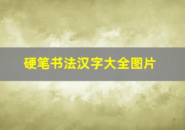 硬笔书法汉字大全图片