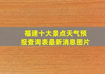 福建十大景点天气预报查询表最新消息图片