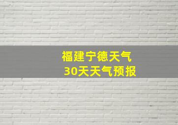 福建宁德天气30天天气预报